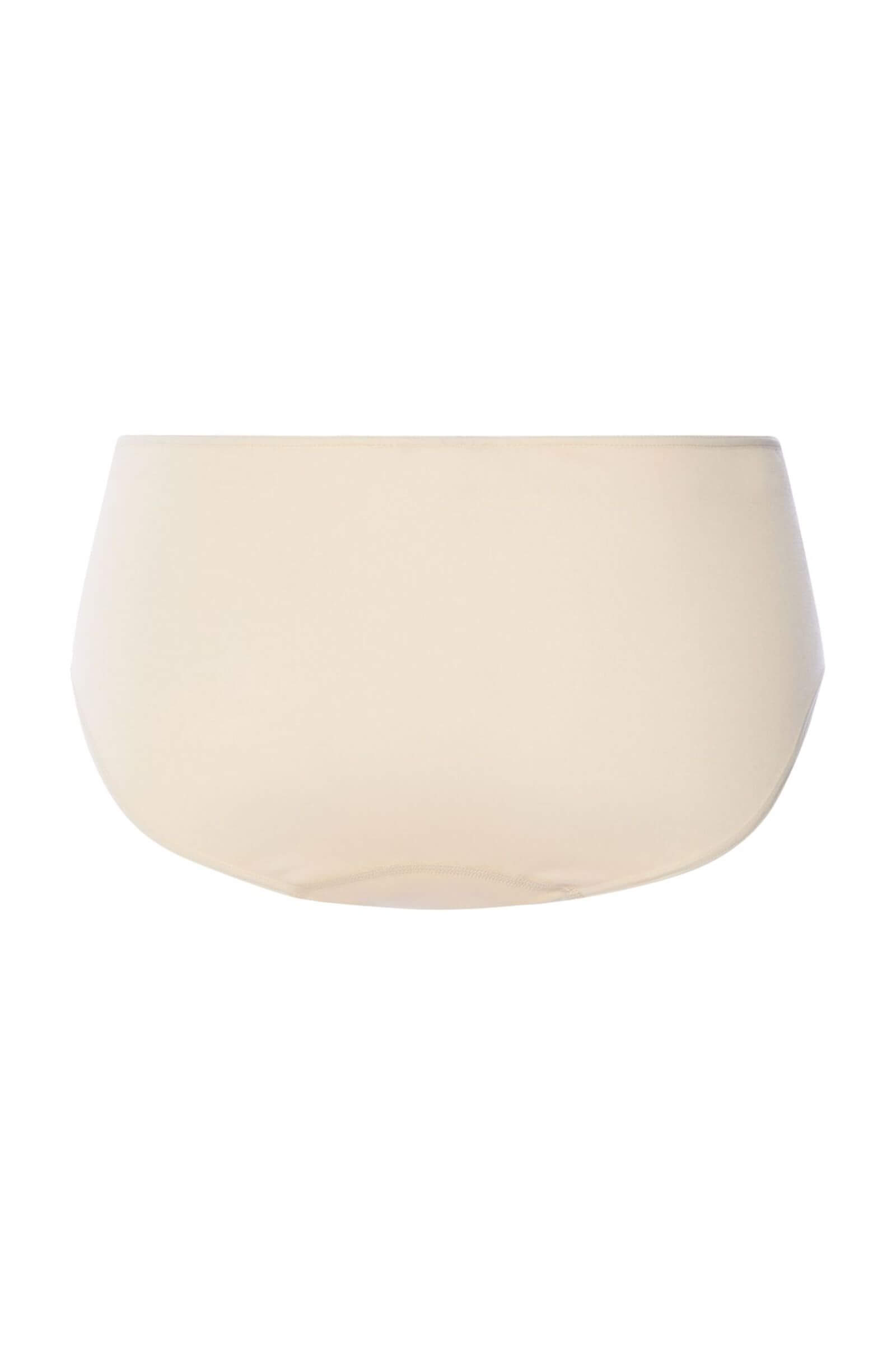 Хлопковые трусы хипстеры с 3D вышивкой. Цвет Кремовый (072811)