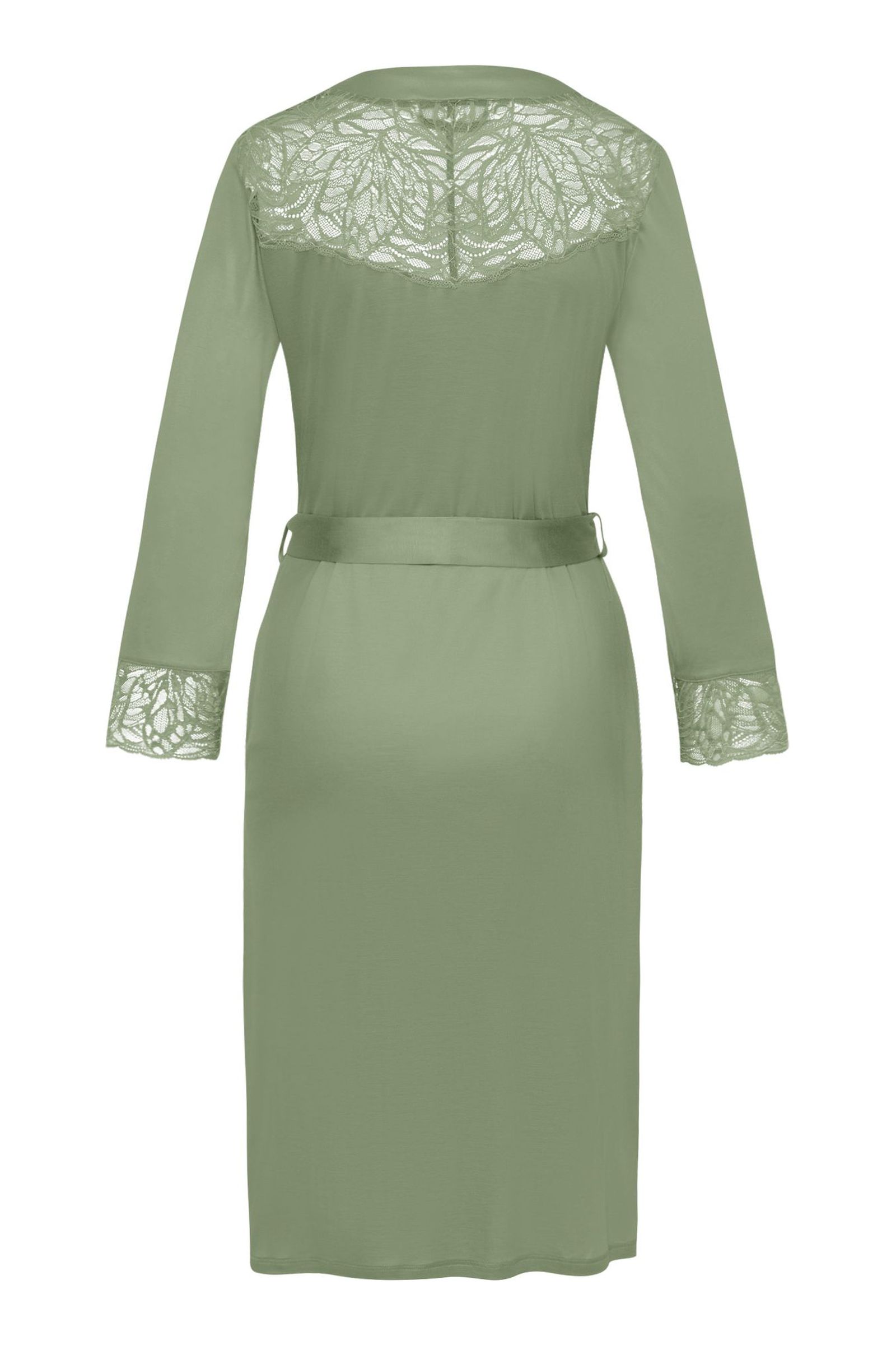 Халат из модала с кружевом. Цвет Оливковый (072718)