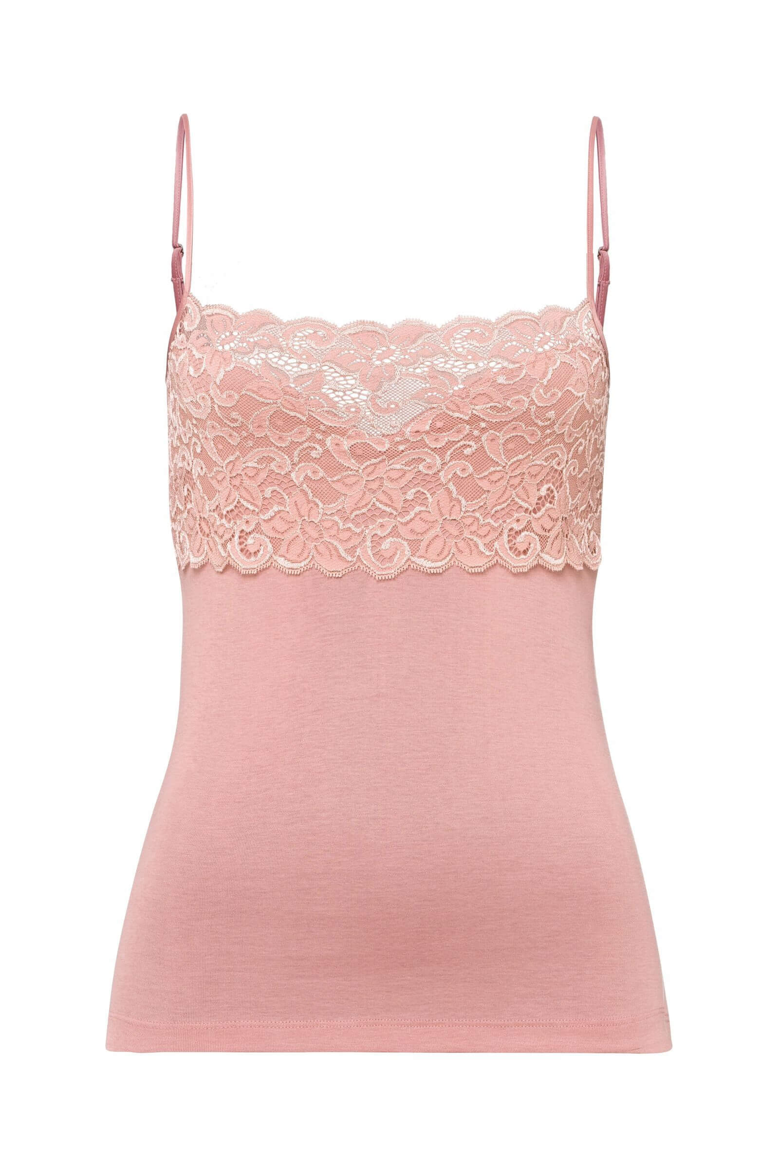 Майка из мерсеризованного хлопка с кружевом