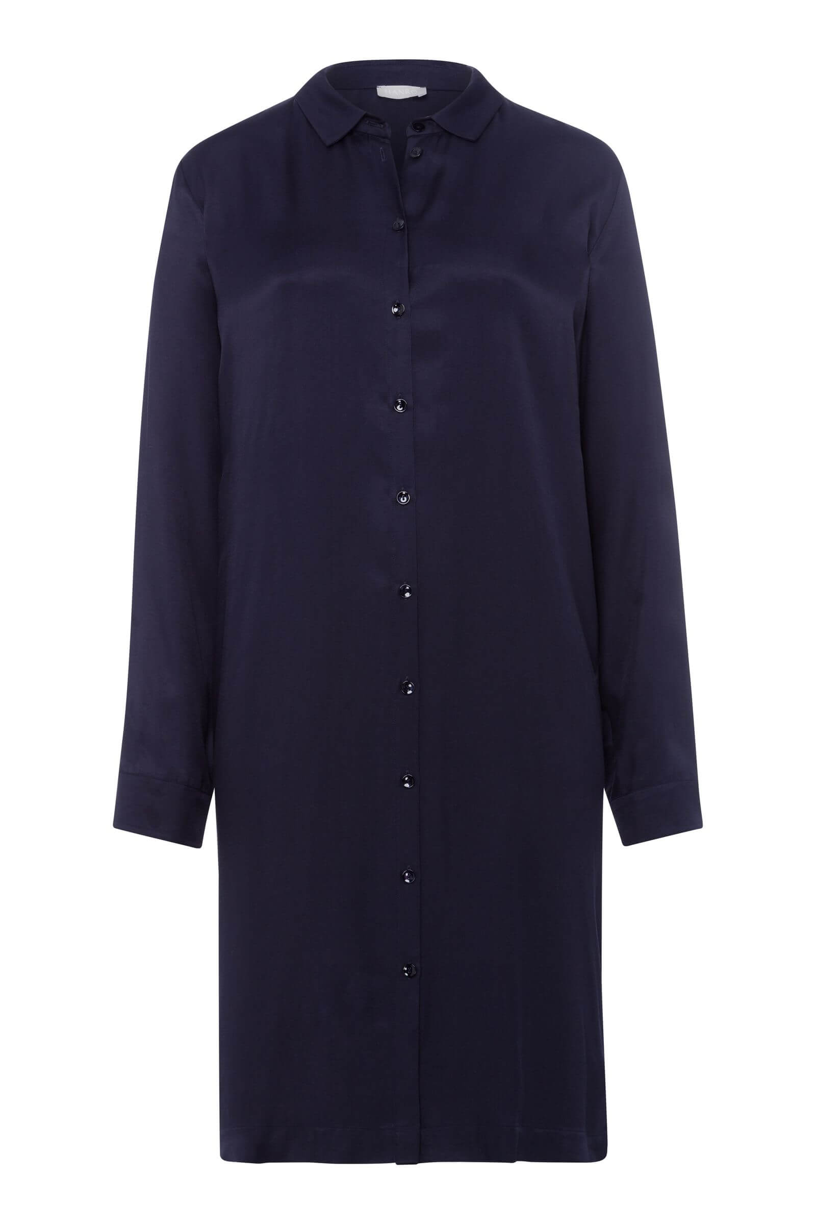 Ночная рубашка из шелковистой вискозы. Цвет Синий (071614)