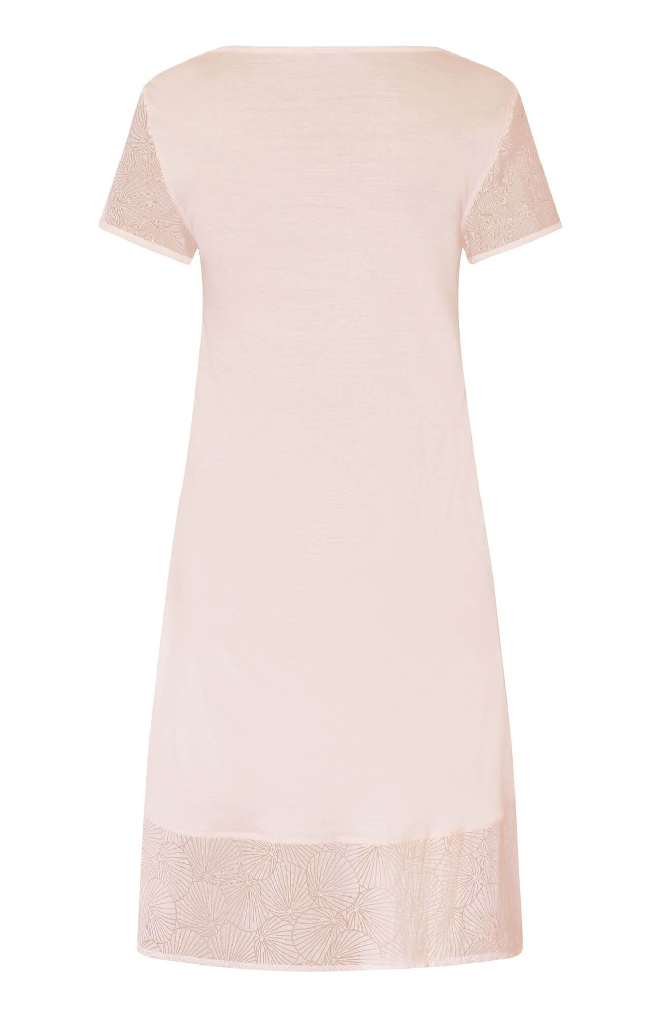 Ночная сорочка с цветочной вышивкой. Цвет Пудровый (071348)