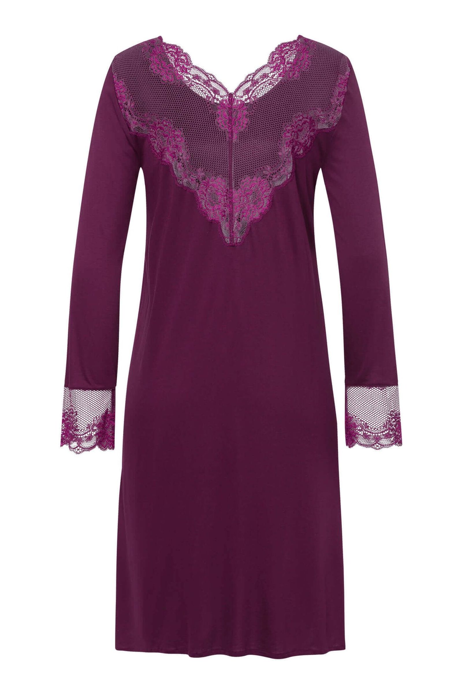 Ночная сорочка с длинным рукавом. Цвет Сливовый (071488)