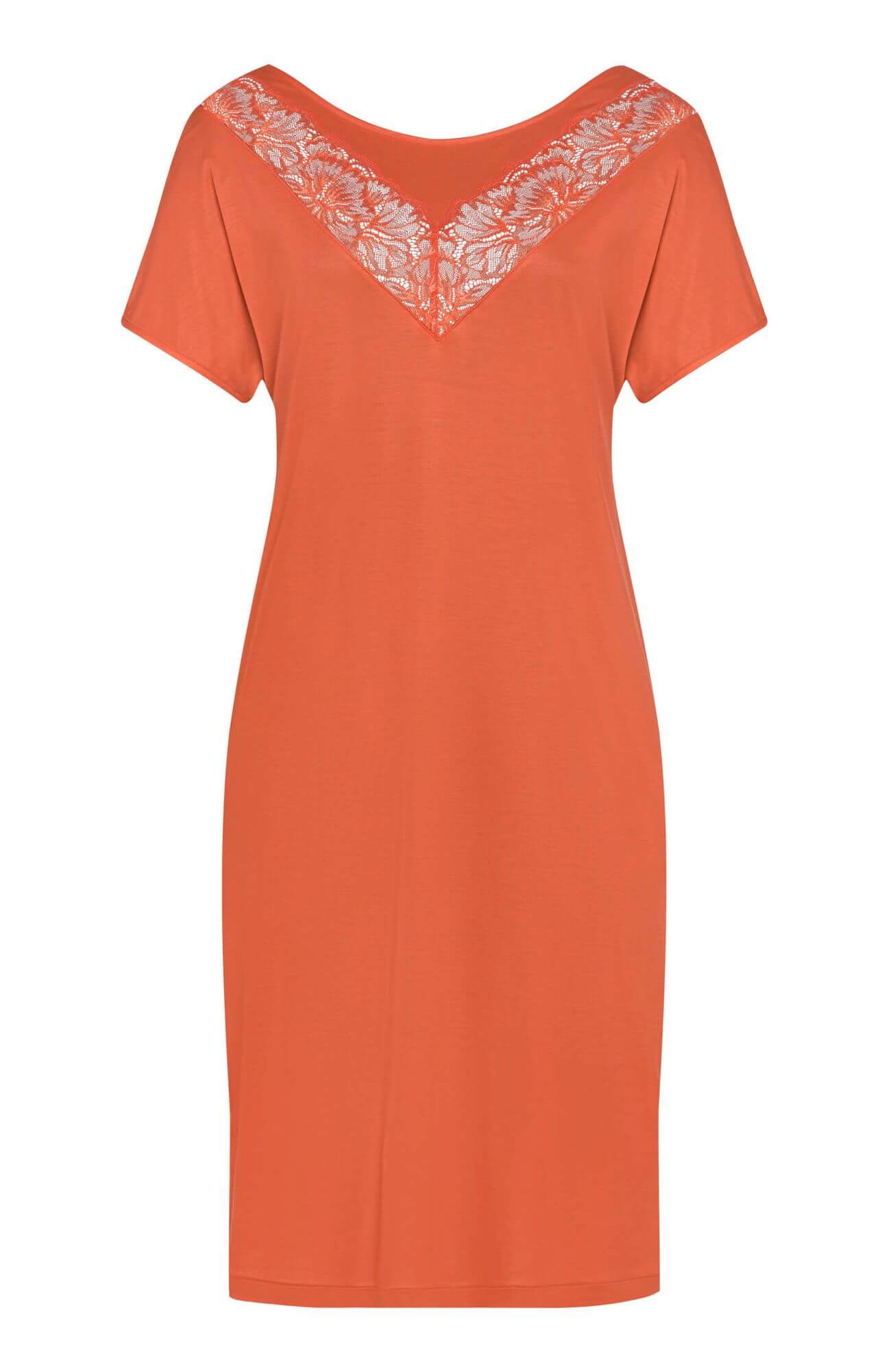 Ночная сорочка с коротким рукавом. Цвет Оранжевый (071279)