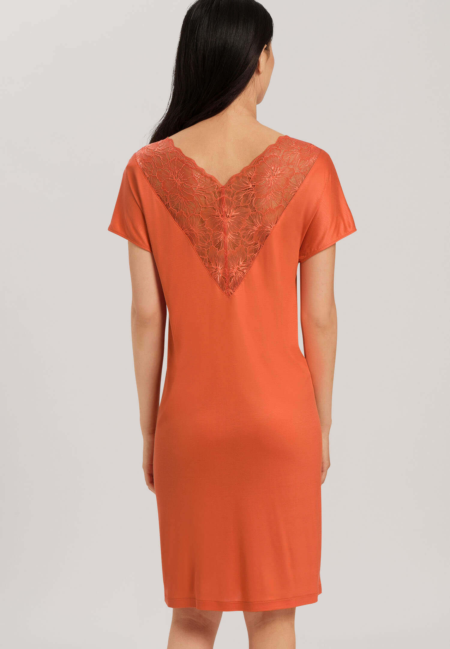 Ночная сорочка с коротким рукавом. Цвет Оранжевый (071279)