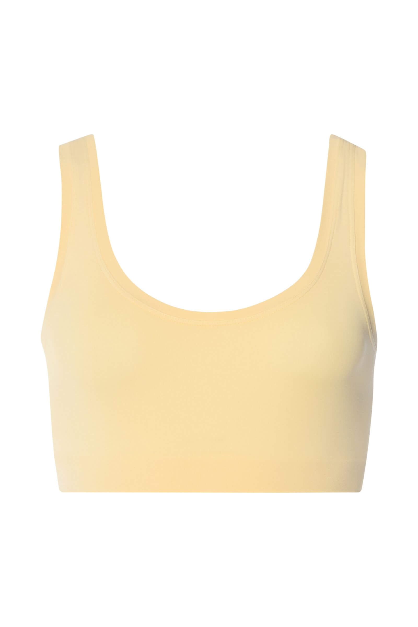 Бесшовный кроп-топ из нежной микрофибры. Цвет Желтый (072224)