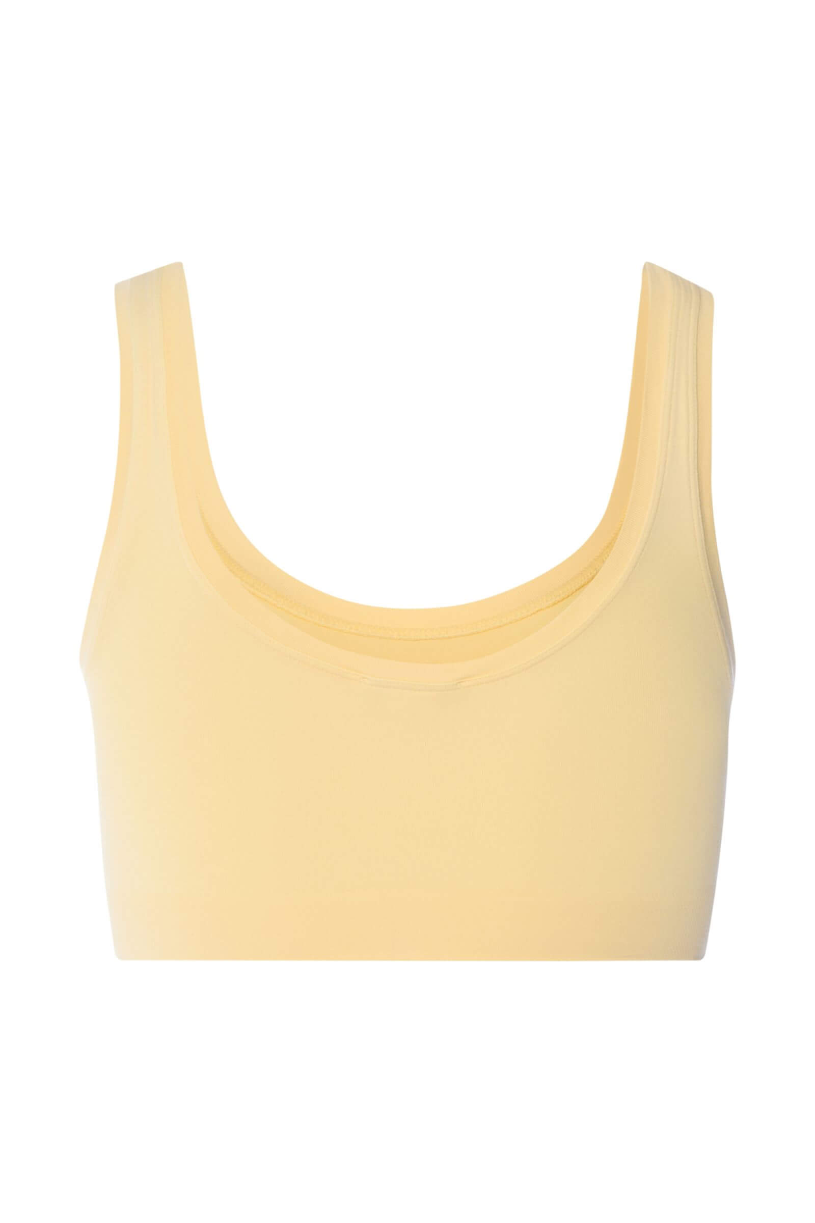 Бесшовный кроп-топ из нежной микрофибры. Цвет Желтый (072224)