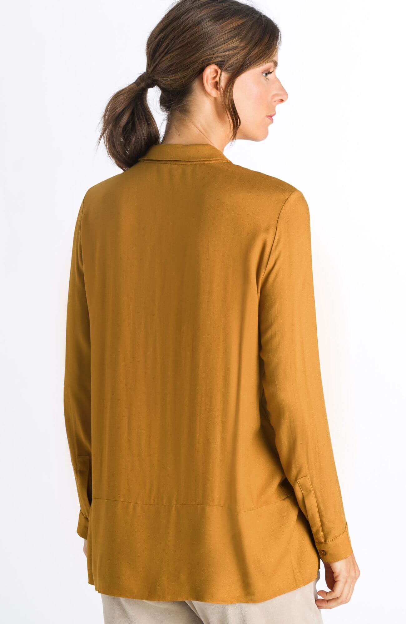 Удлиненная рубашка. Цвет Желтый (071800)