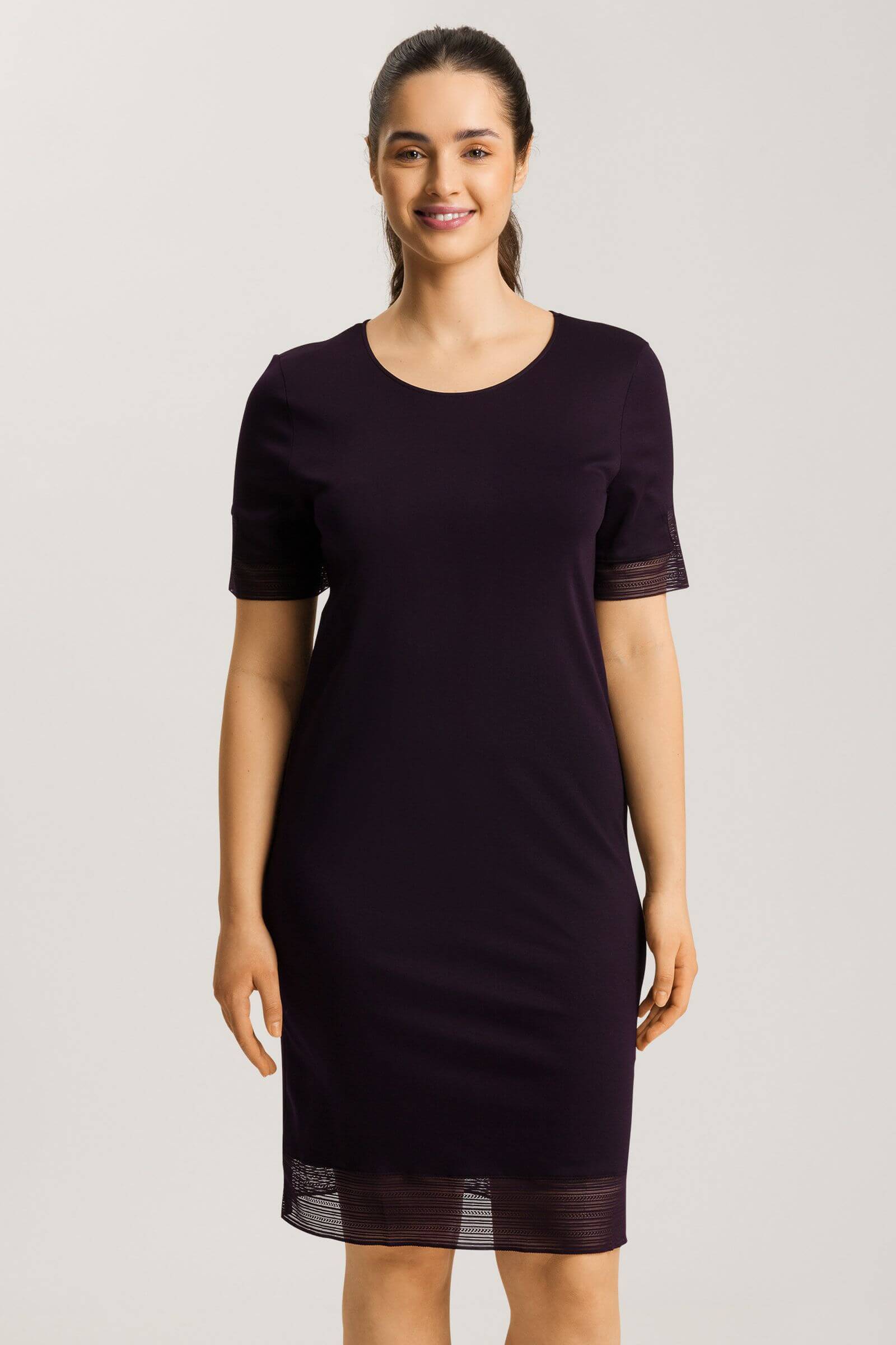 Хлопковая сорочка с коротким рукавом. Цвет Черный (1478)