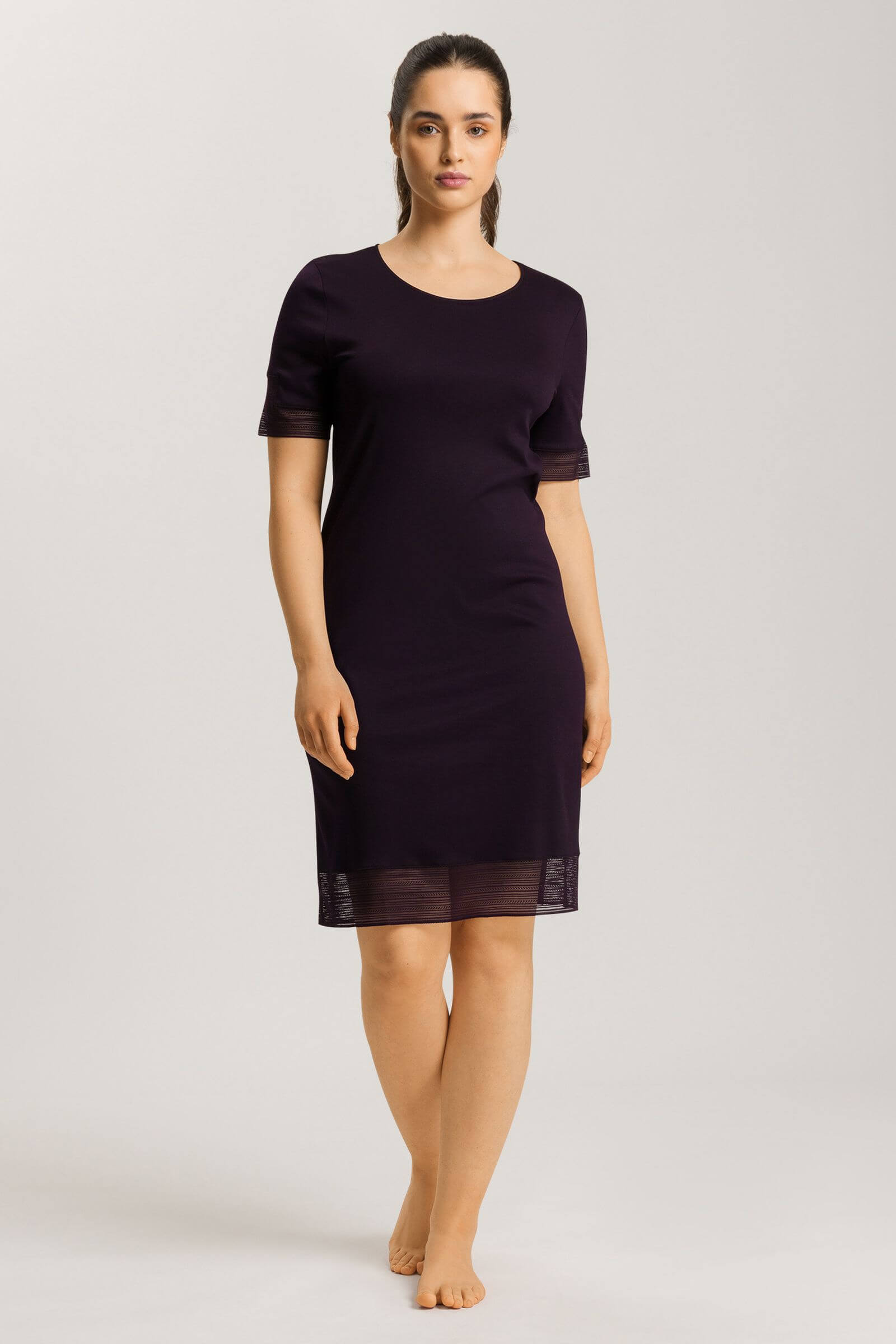 Хлопковая сорочка с коротким рукавом. Цвет Черный (1478)