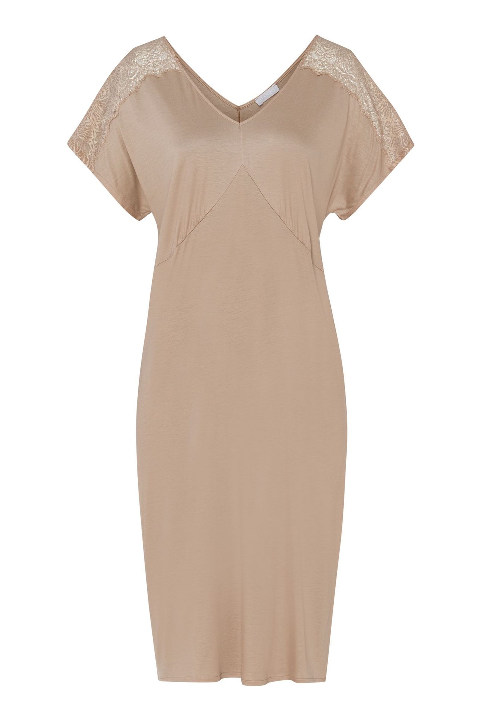 Ночная сорочка с коротким рукавом. Цвет Бежевый (072828)