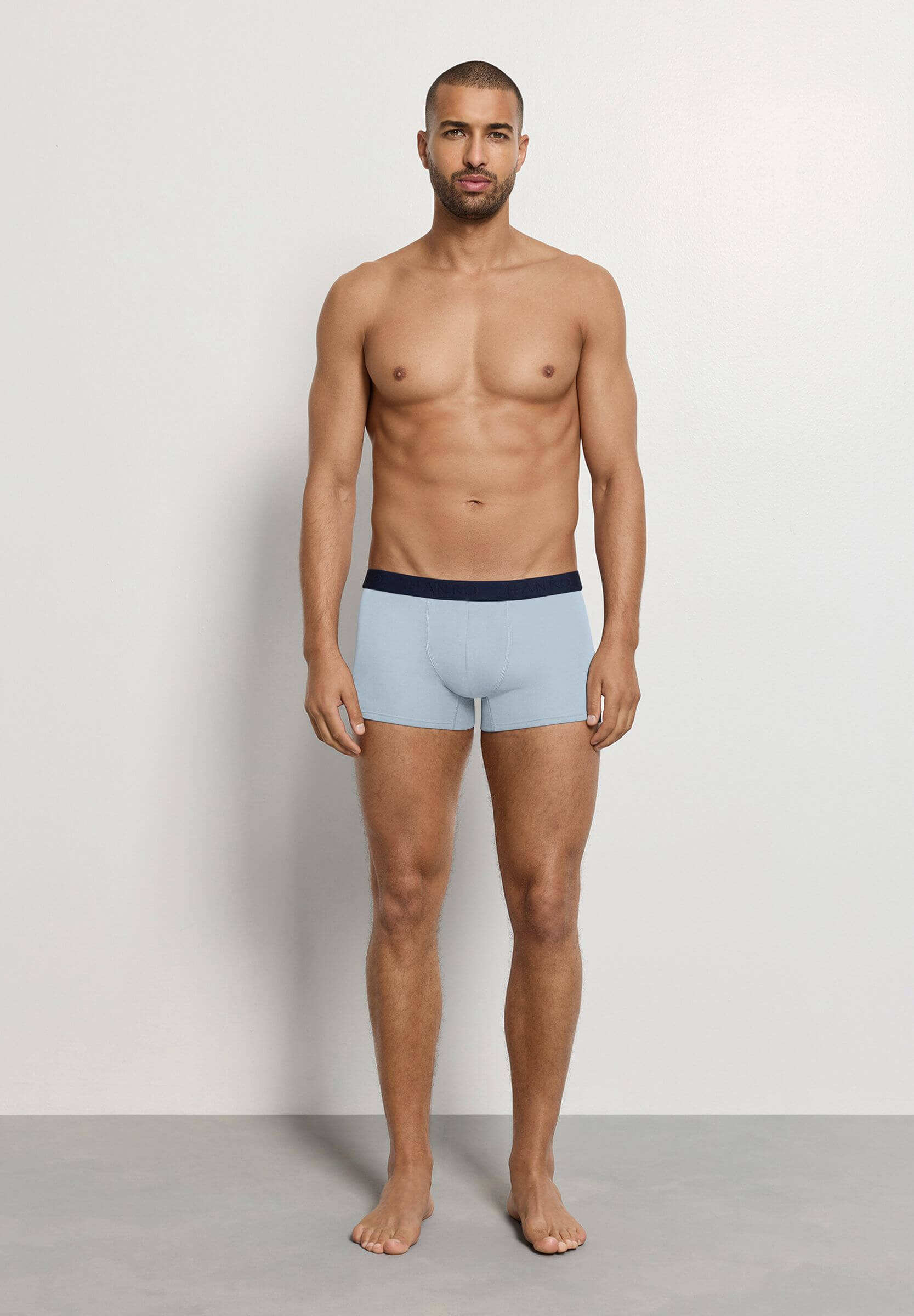 Комплект хлопковых боксеров-брифов. Цвет Синий (073116)