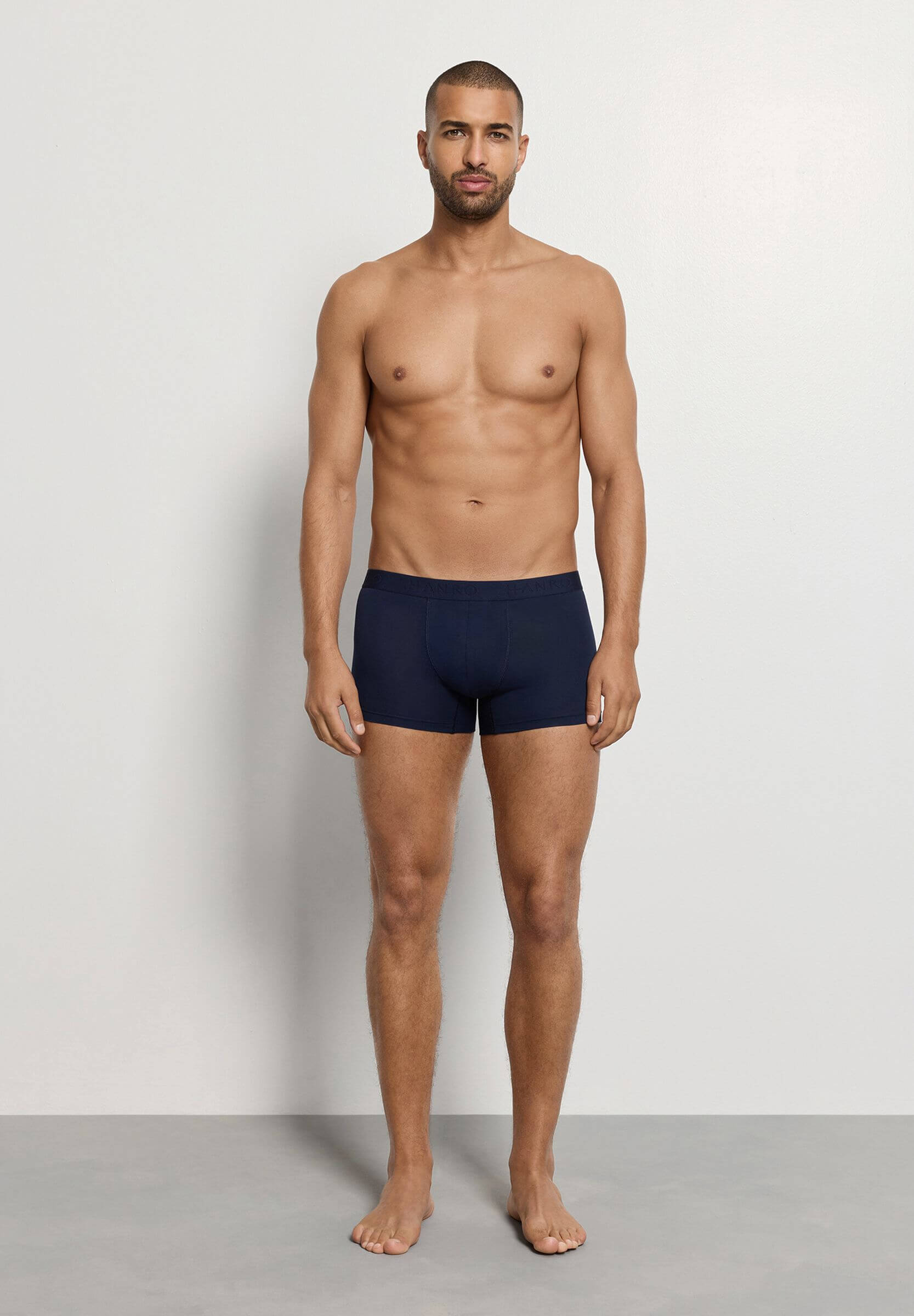 Комплект хлопковых боксеров-брифов. Цвет Синий (073116)