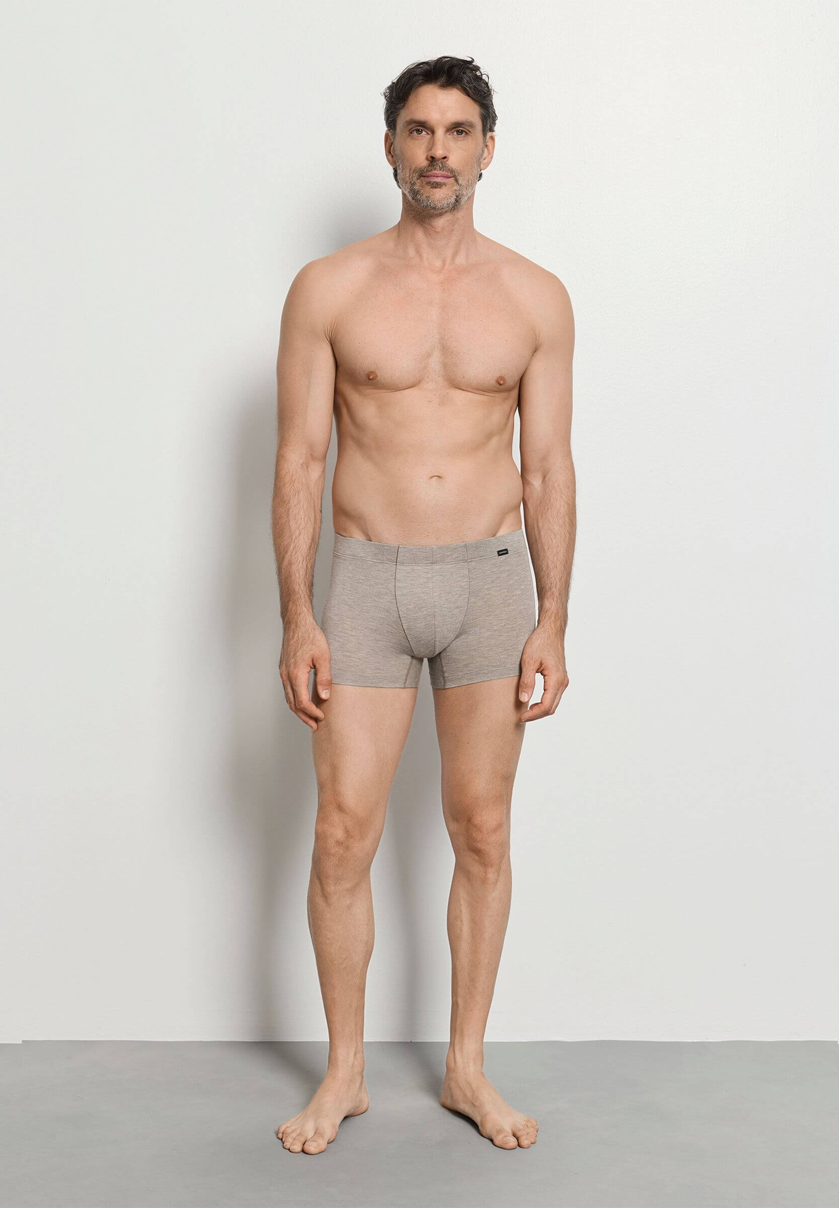 Трусы боксеры-брифы из вискозы. Цвет Бежевый (073115)