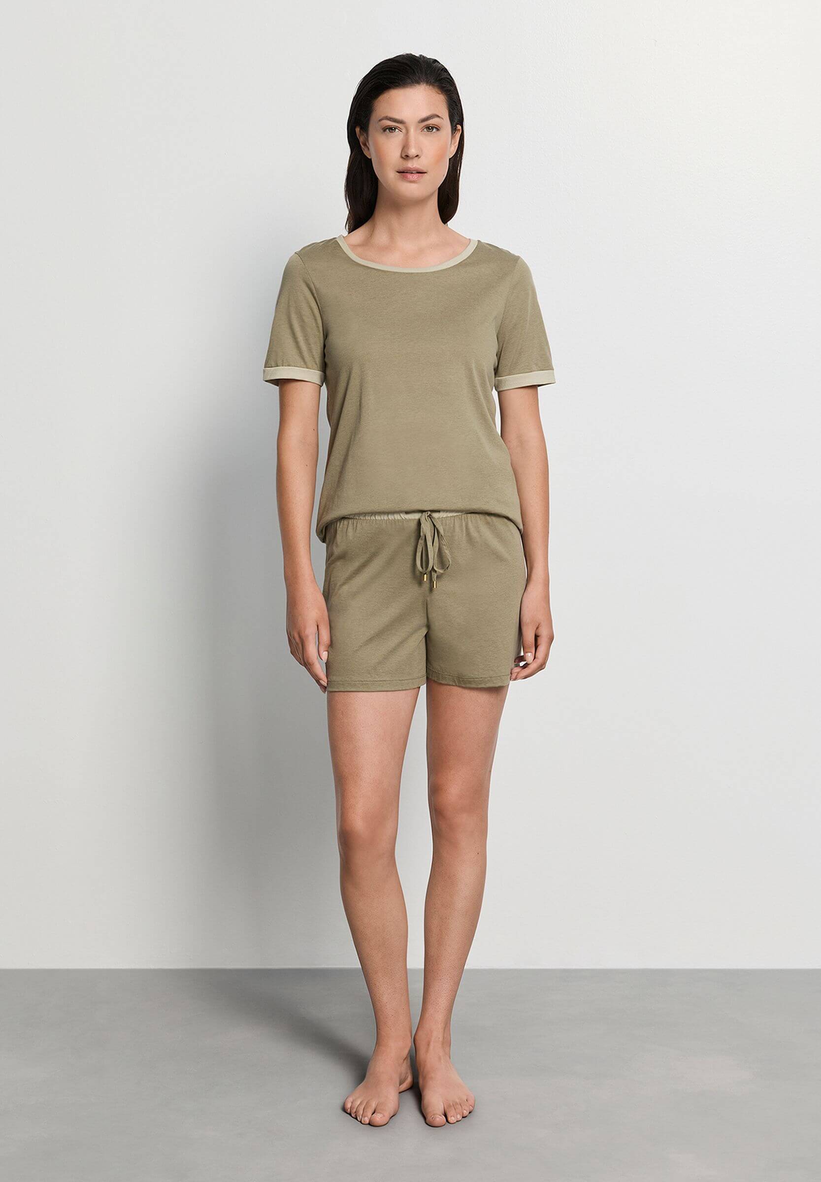Пижама с коротким рукавом. Цвет Оливковый (072727)