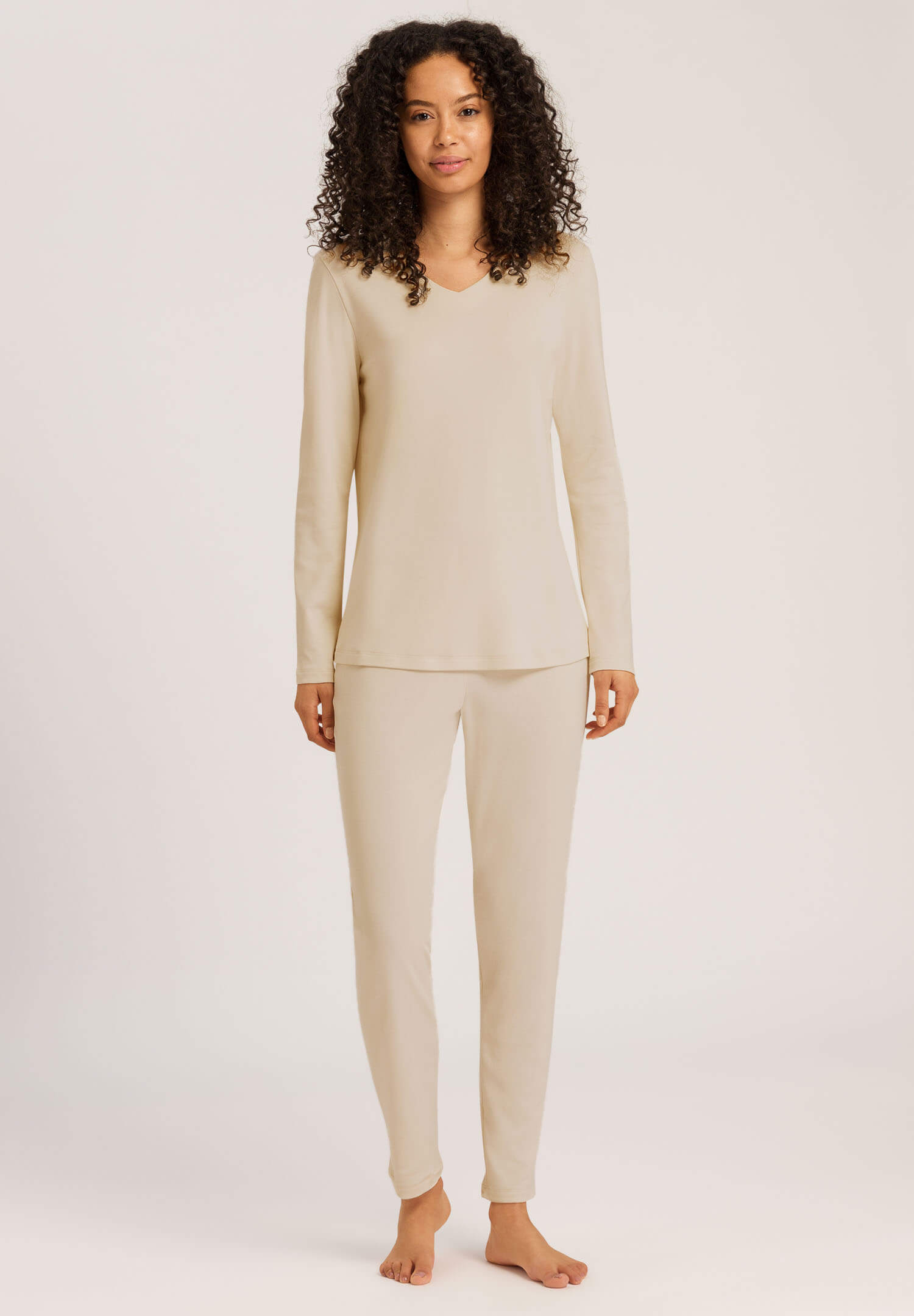 Пижама с длинным рукавом. Цвет Кремовый (071200)