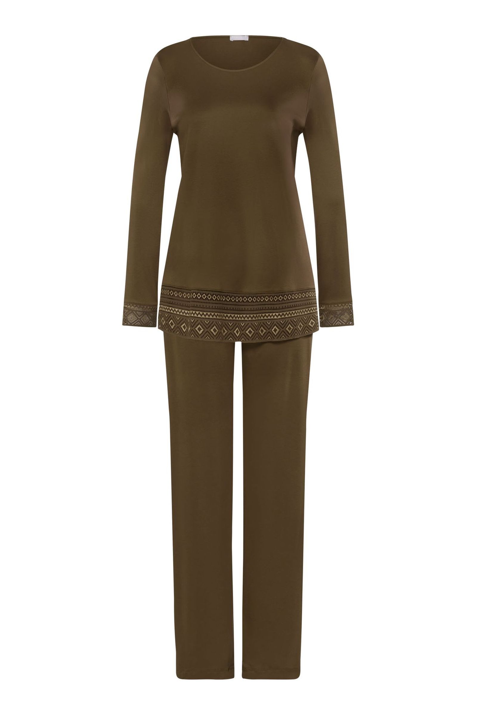Пижама с длинным рукавом. Цвет Оливковый (071775)