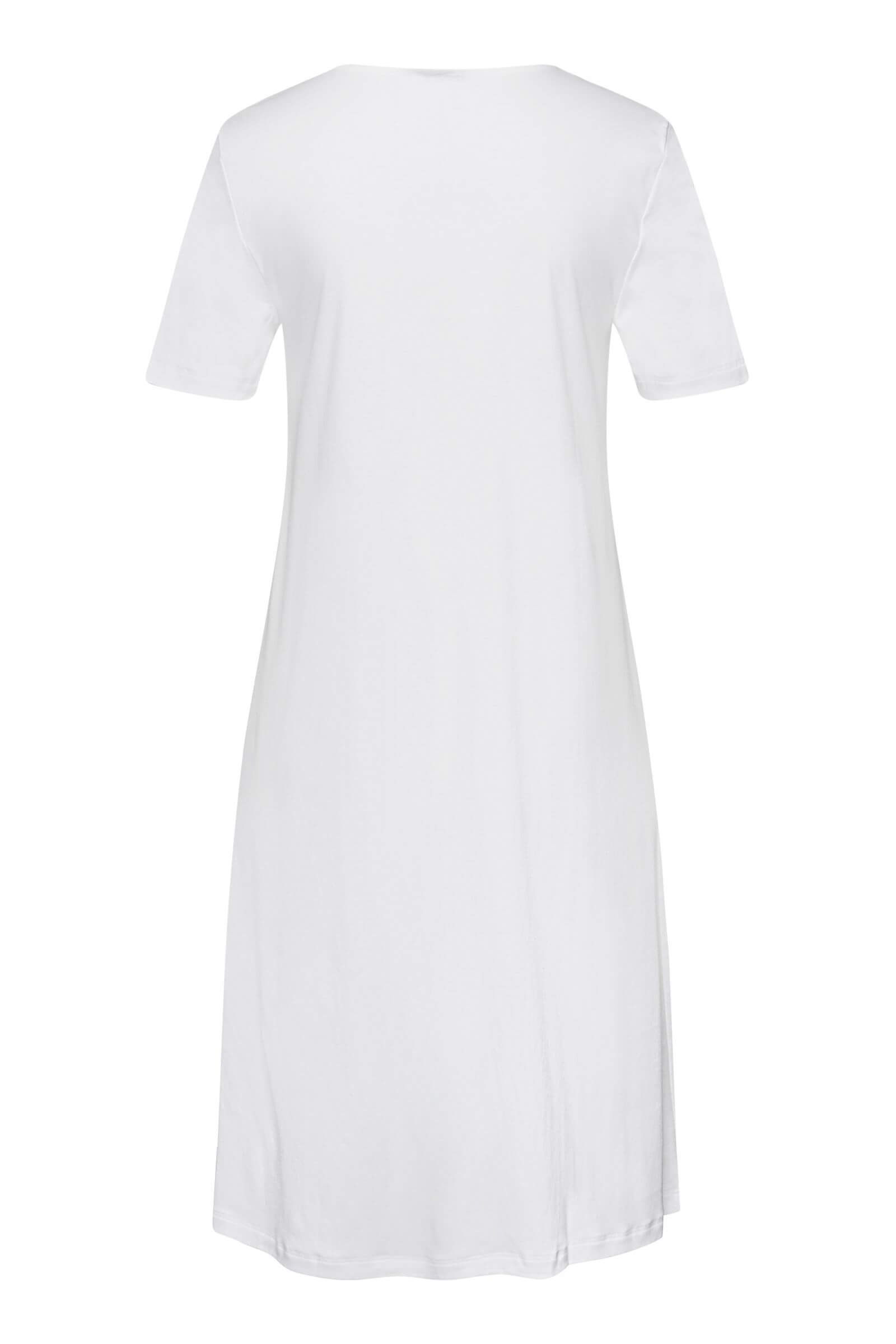 Хлопковая ночная сорочка с коротким рукавом. Цвет Белый (070102)